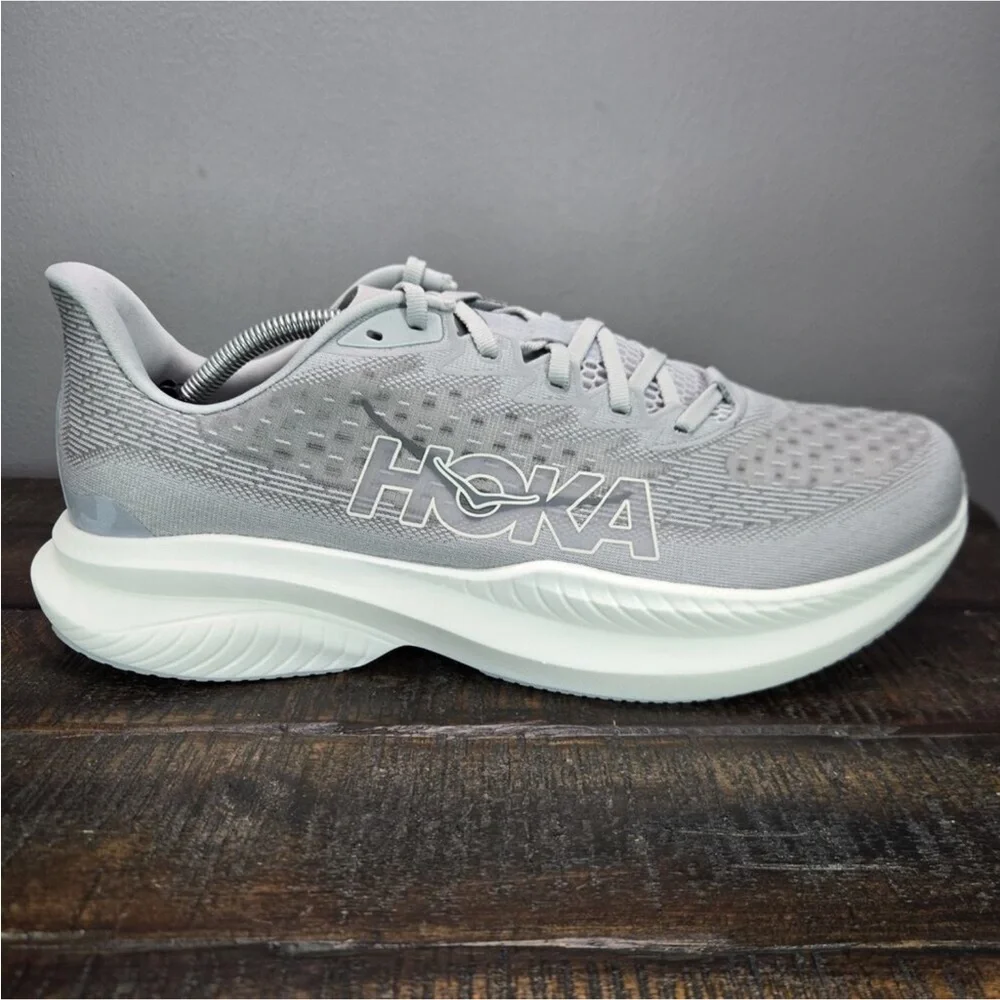 Like New! Hoka One One Men's Athletic Shoes Gray White